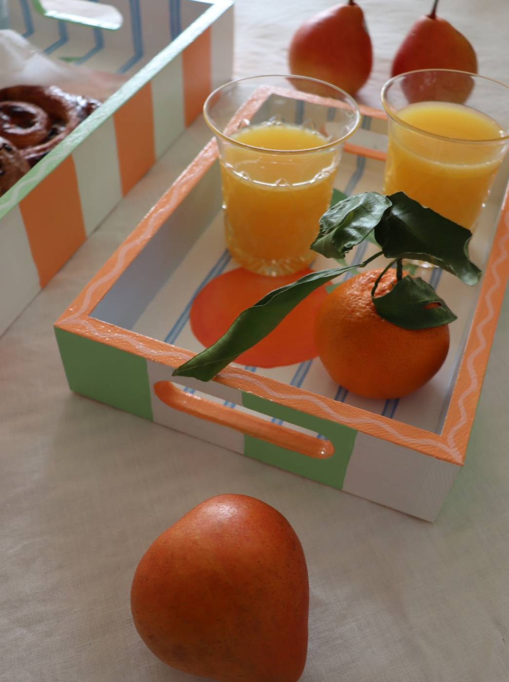 Orange Trays (Set of 2)