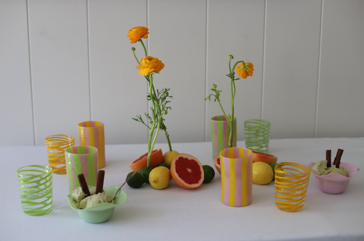 The Maxi Tumbler in Yellow and Pink