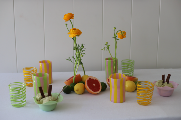 The Maxi Tumbler in Green and Pink