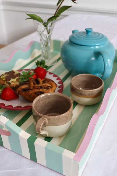 Green Stripe Tray (Wavy XL)