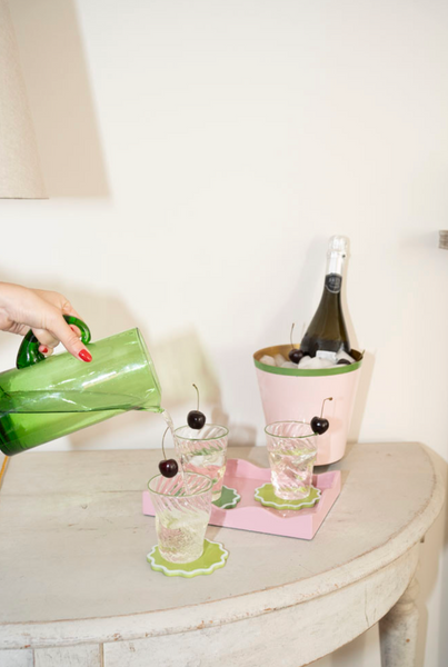 The Adrienne Murano Tumbler in Green, Set of Four