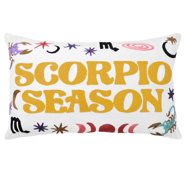 Scorpio Zodiac Needlepoint Pillow