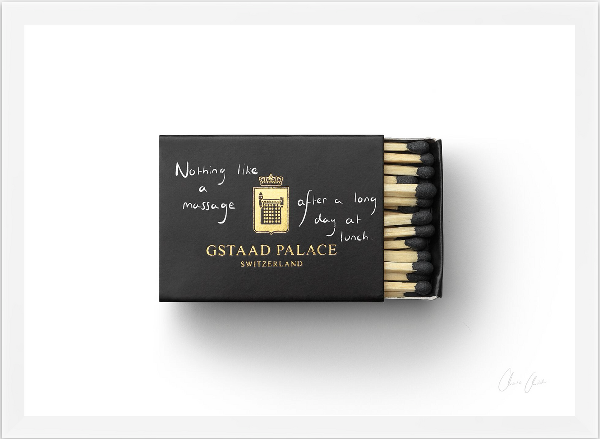 Matchbox at Gstaad Palace Print