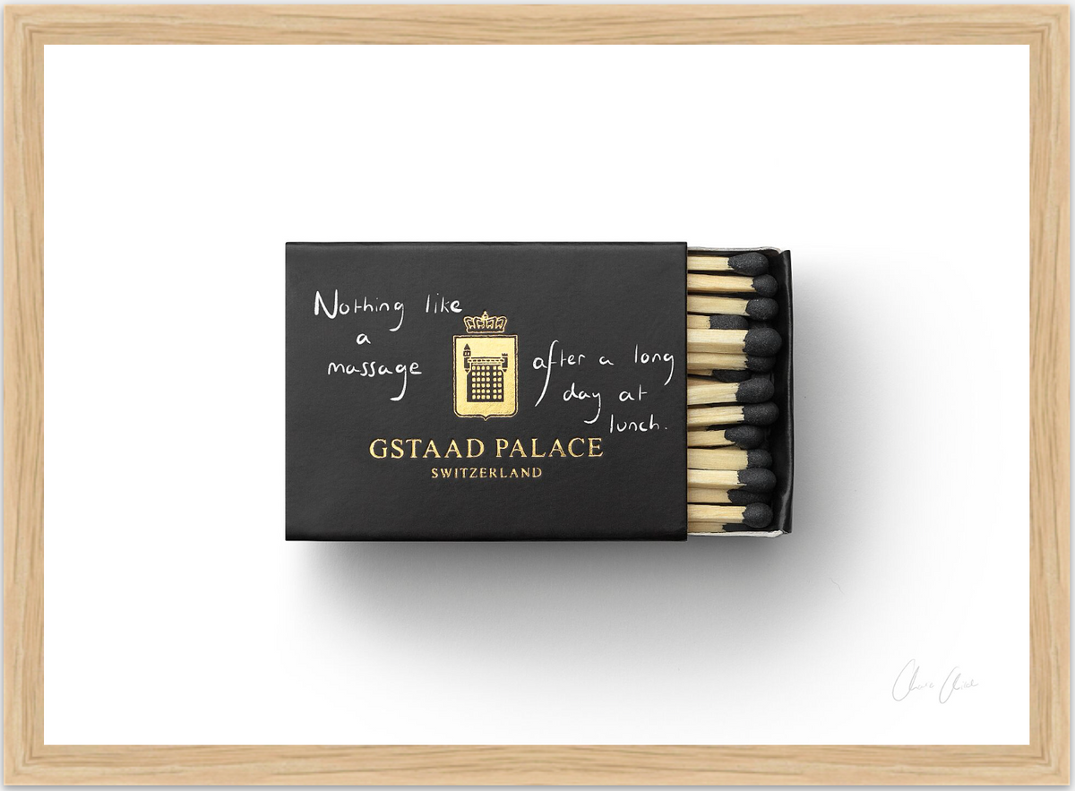 Matchbox at Gstaad Palace Print