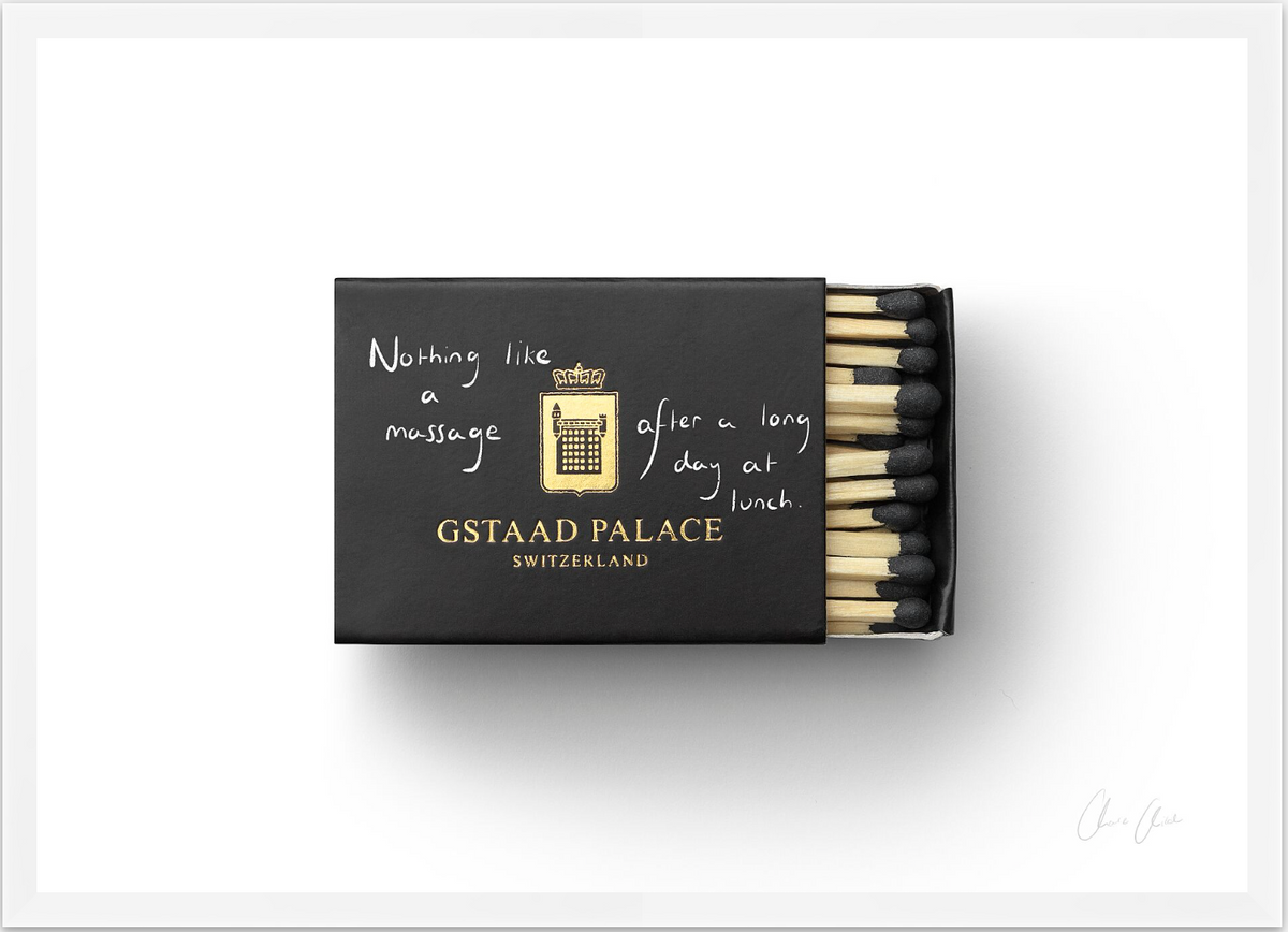 Matchbox at Gstaad Palace Print