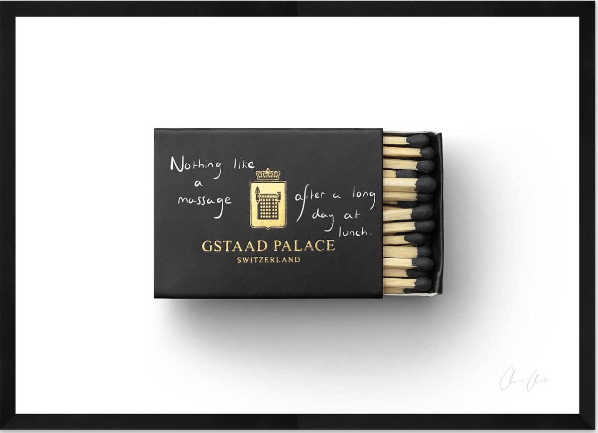 Matchbox at Gstaad Palace Print