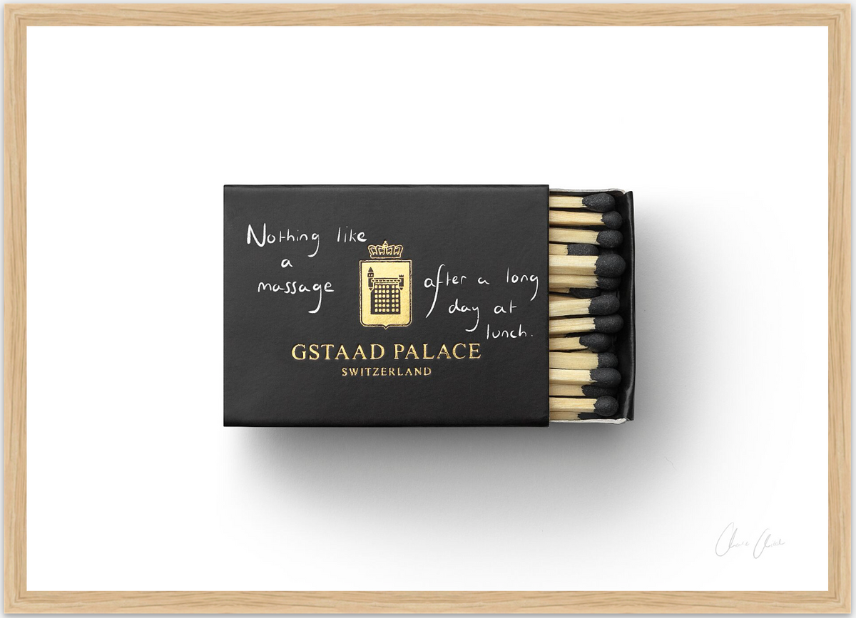 Matchbox at Gstaad Palace Print