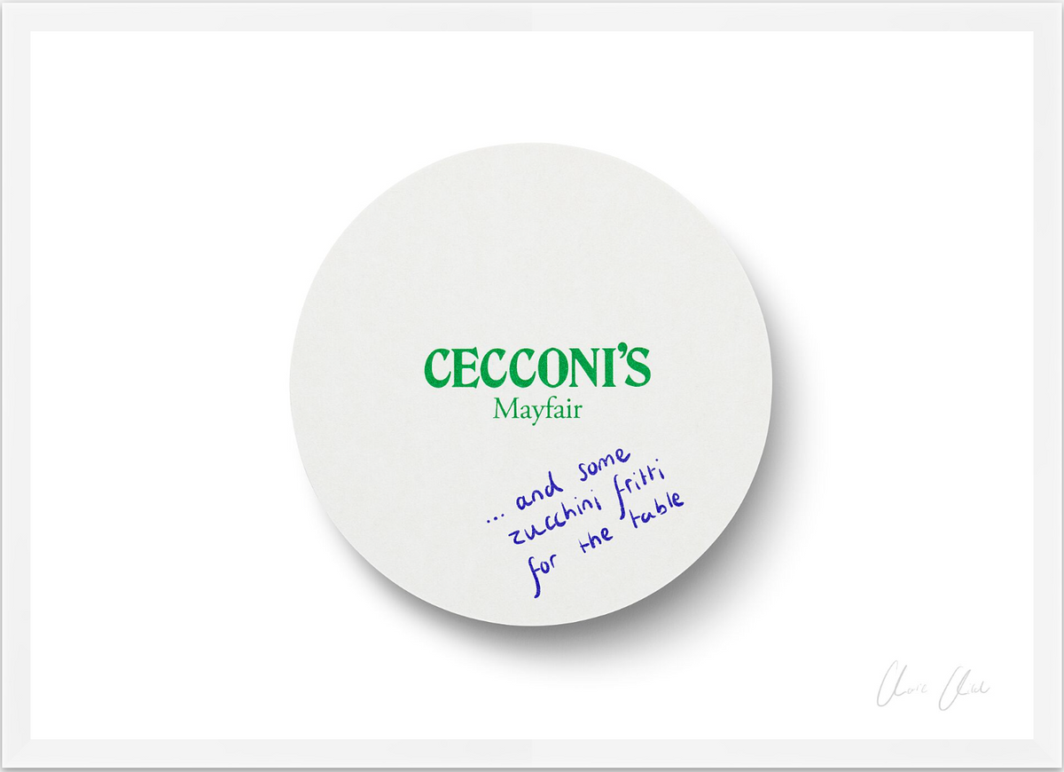 Coaster at Cecconi's Print