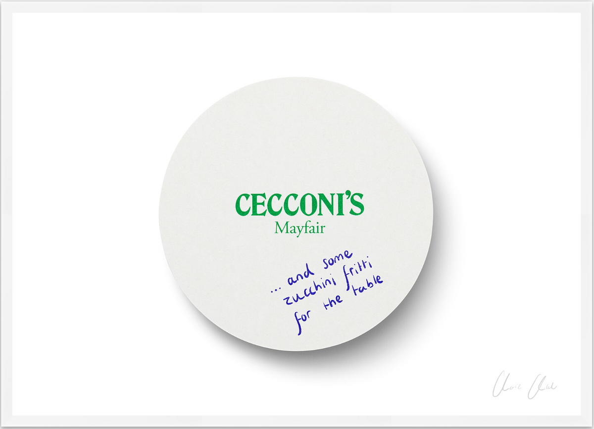 Coaster at Cecconi's Print