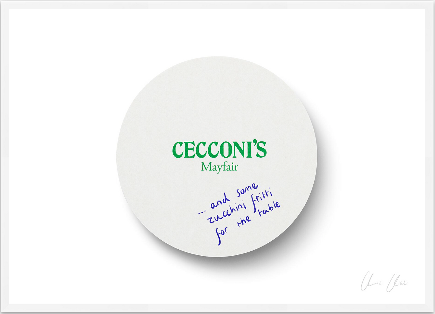 Coaster at Cecconi's Print