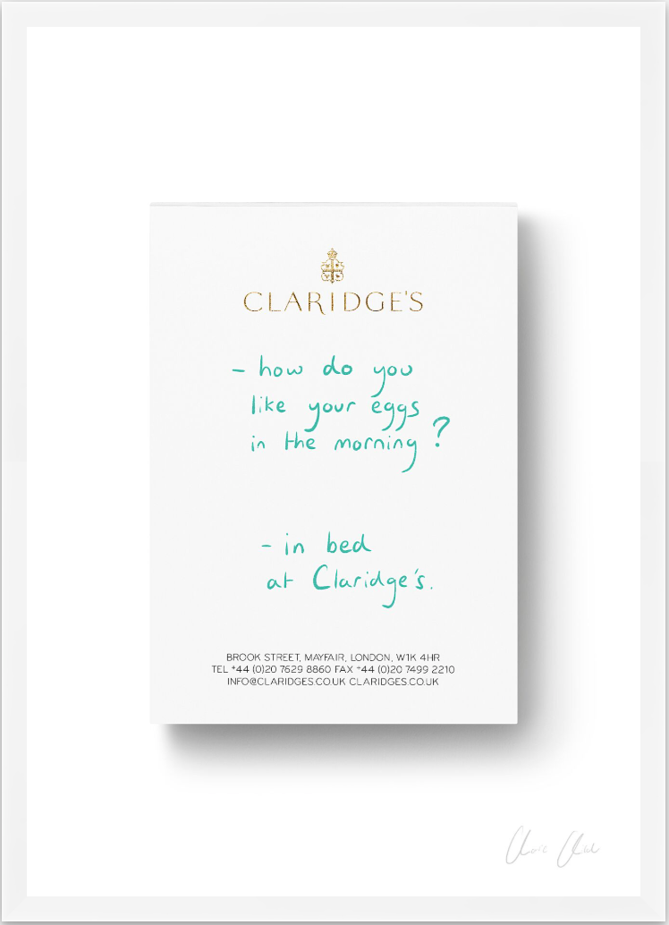 Notepad at Claridge's i Print