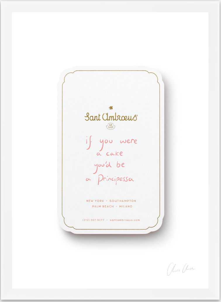 Card at Sant Ambroeus Print