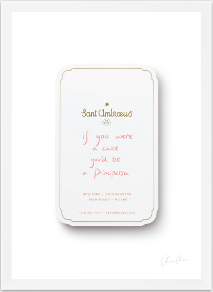 Card at Sant Ambroeus Print