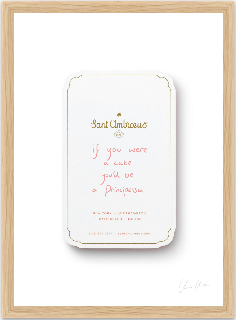 Card at Sant Ambroeus Print