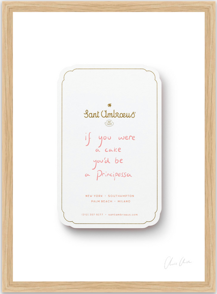 Card at Sant Ambroeus Print