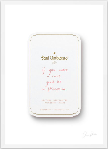 Card at Sant Ambroeus Print