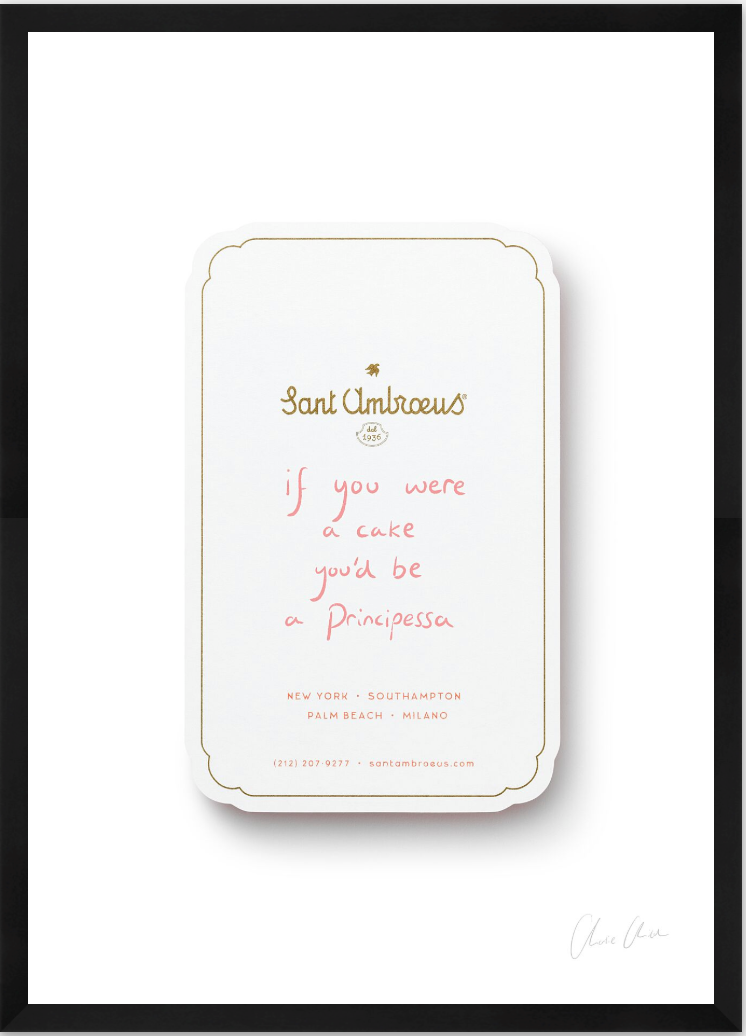 Card at Sant Ambroeus Print