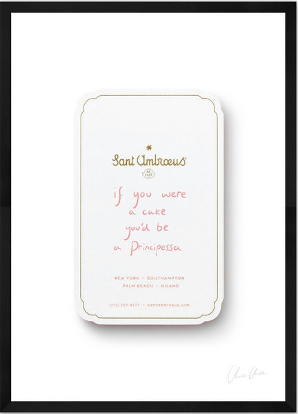 Card at Sant Ambroeus Print