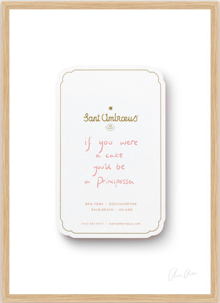 Card at Sant Ambroeus Print
