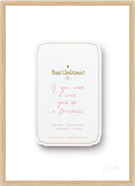 Card at Sant Ambroeus Print