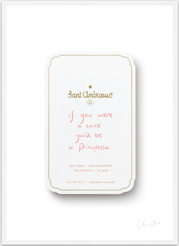 Card at Sant Ambroeus Print