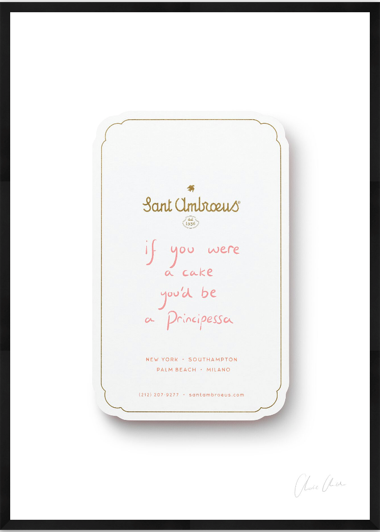 Card at Sant Ambroeus Print