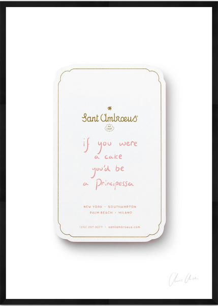 Card at Sant Ambroeus Print