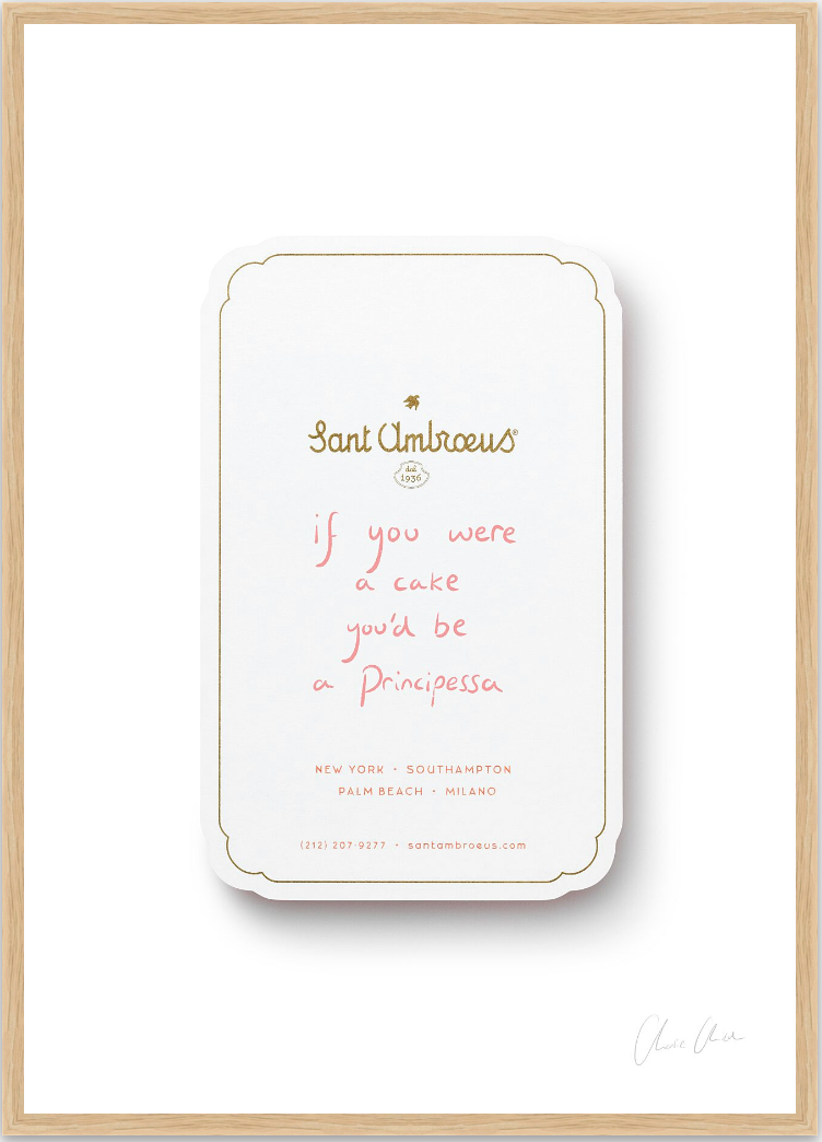Card at Sant Ambroeus Print