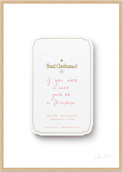 Card at Sant Ambroeus Print