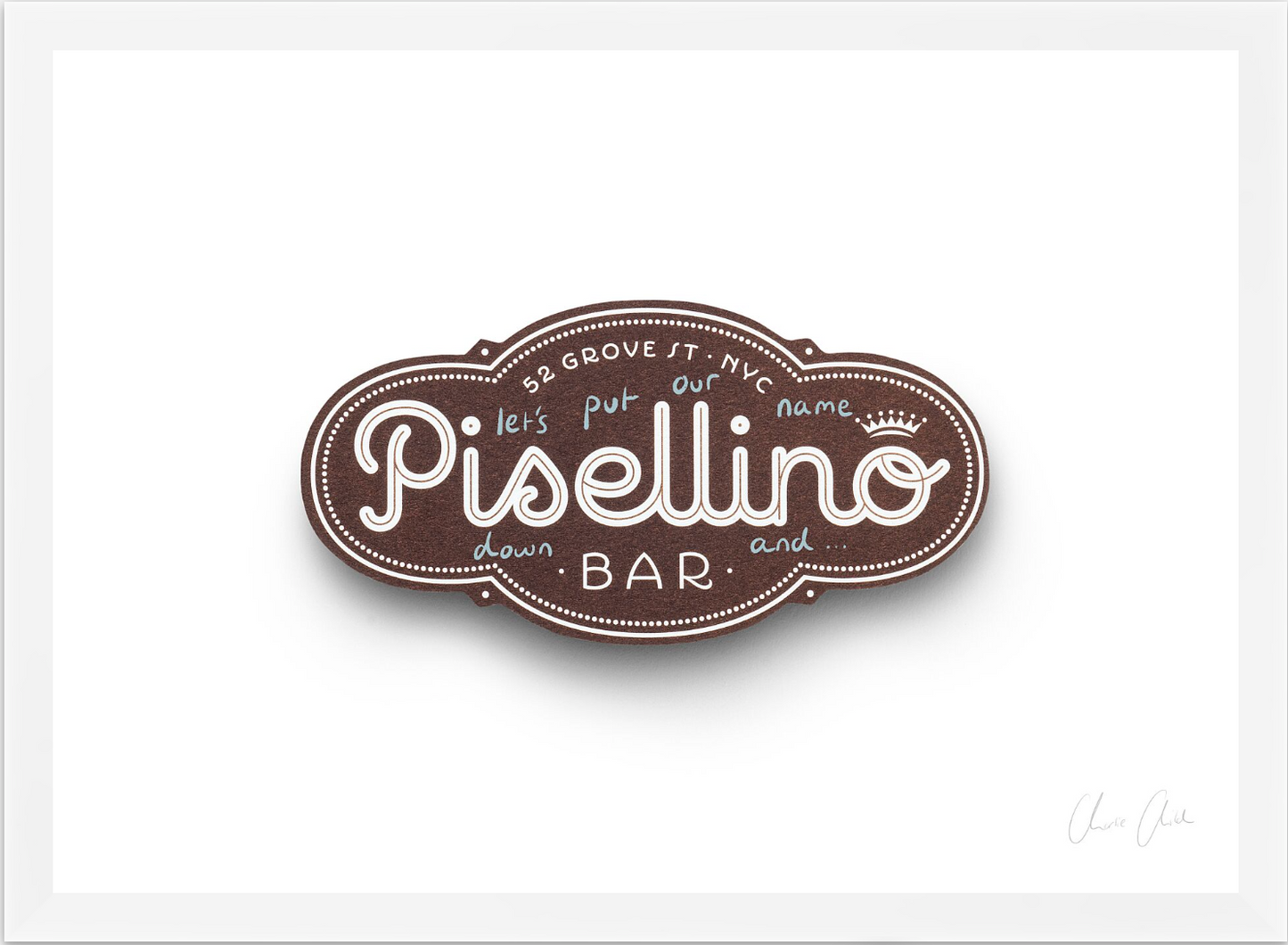 Card at Bar Pisellino Print