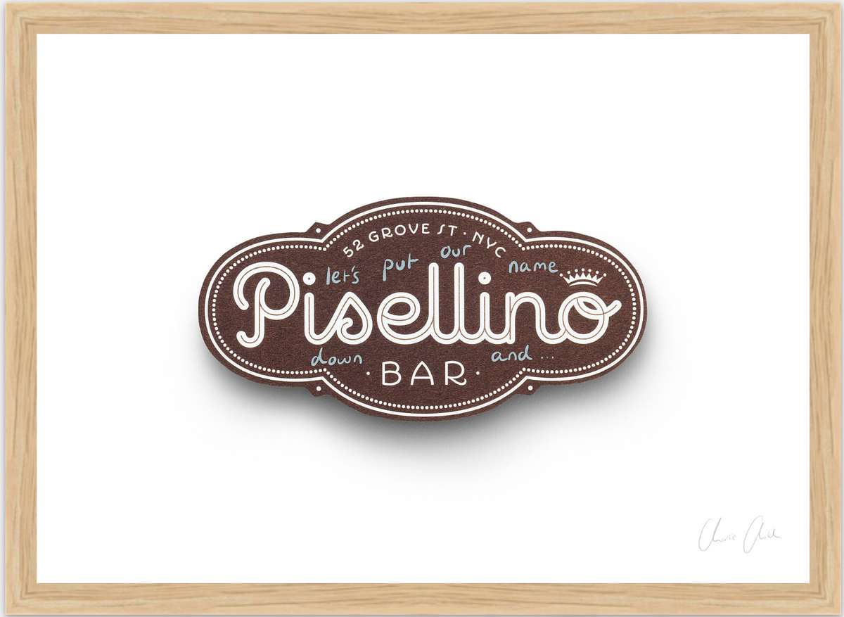 Card at Bar Pisellino Print