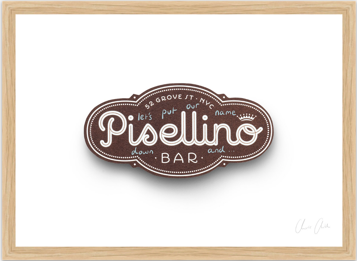 Card at Bar Pisellino Print