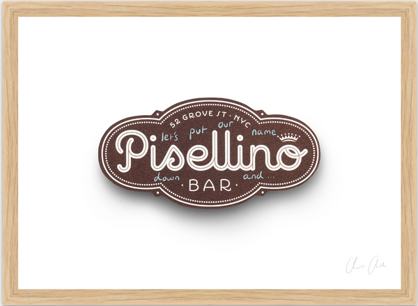Card at Bar Pisellino Print