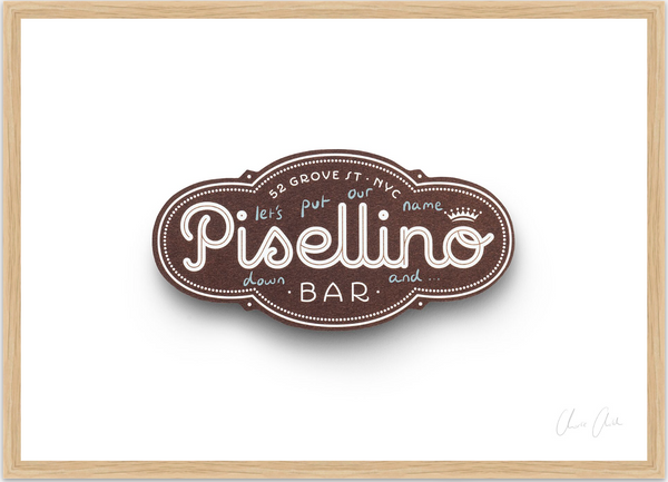 Card at Bar Pisellino Print
