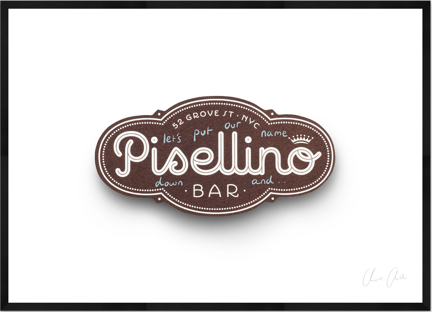 Card at Bar Pisellino Print