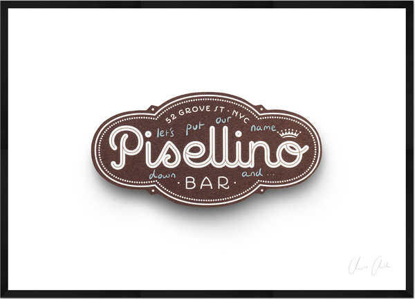 Card at Bar Pisellino Print