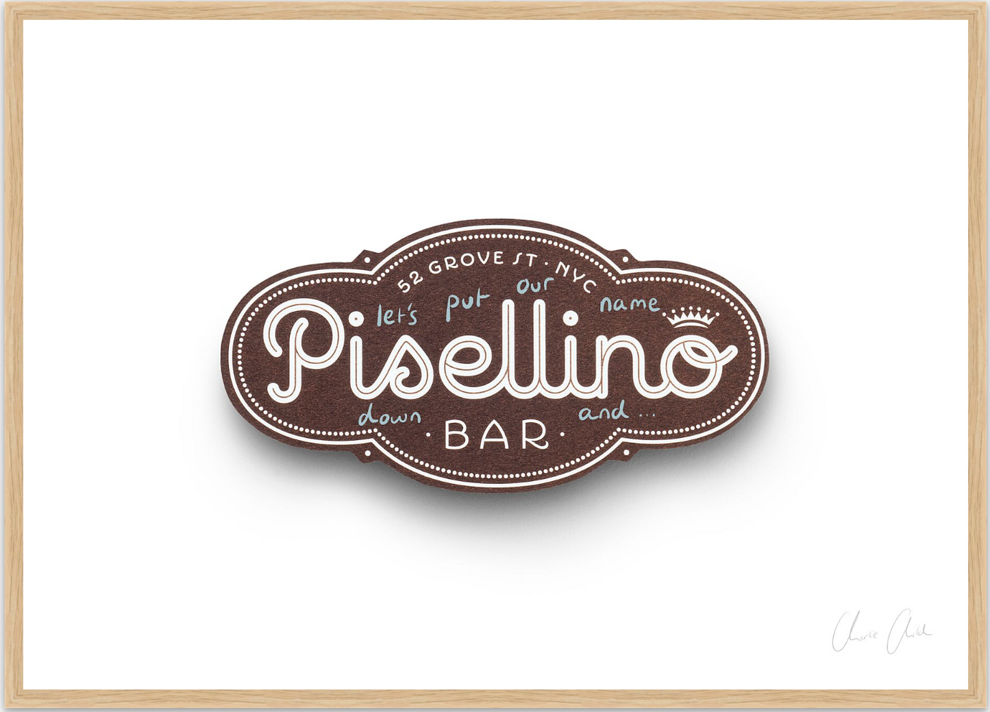 Card at Bar Pisellino Print
