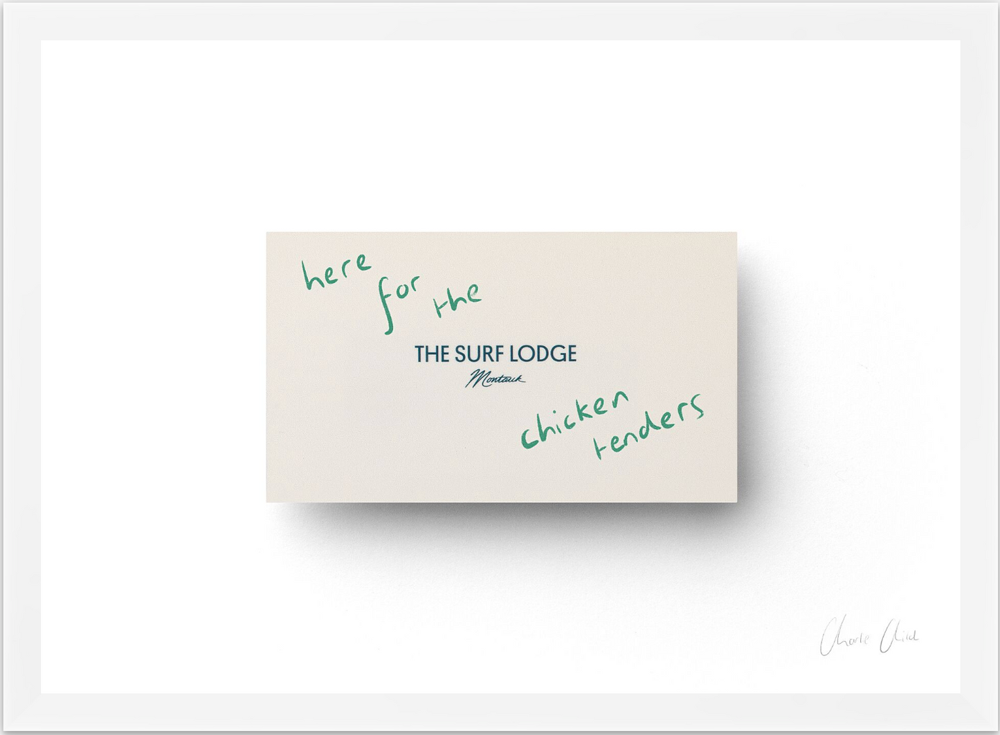 Card at Surf Lodge ii Print