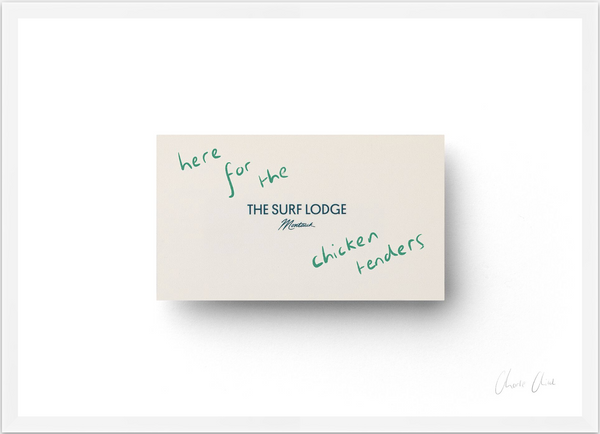 Card at Surf Lodge ii Print