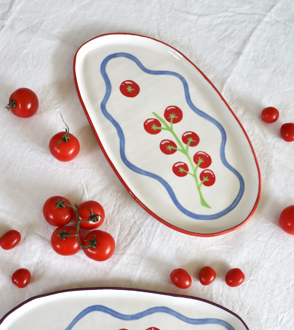 Tomato Vine Platter (Red)