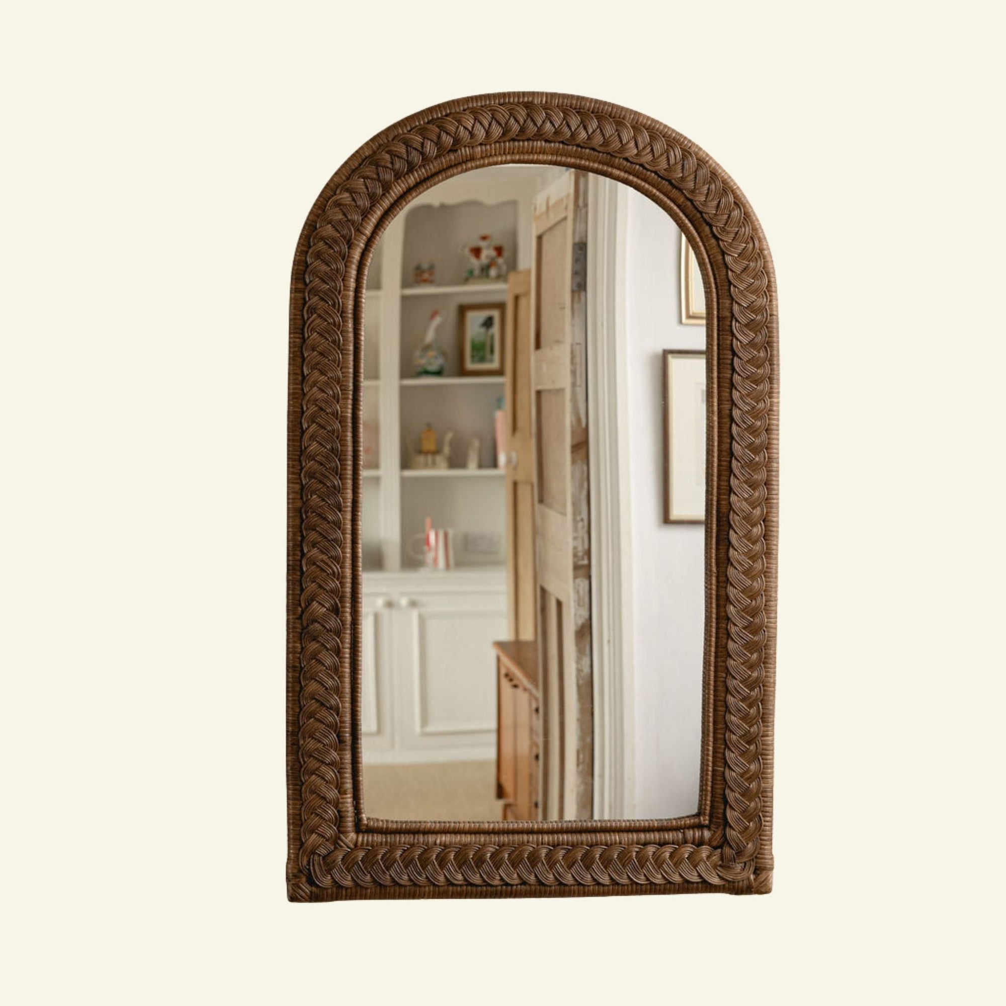 Serena Rattan Mirror, Large Arch
