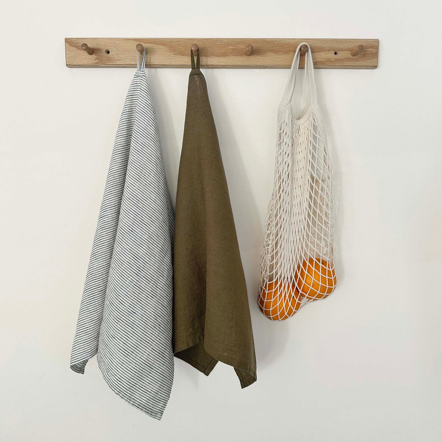 100% Linen Tea Towels OEKO-TEX® Certified - Charcoal + Stripe