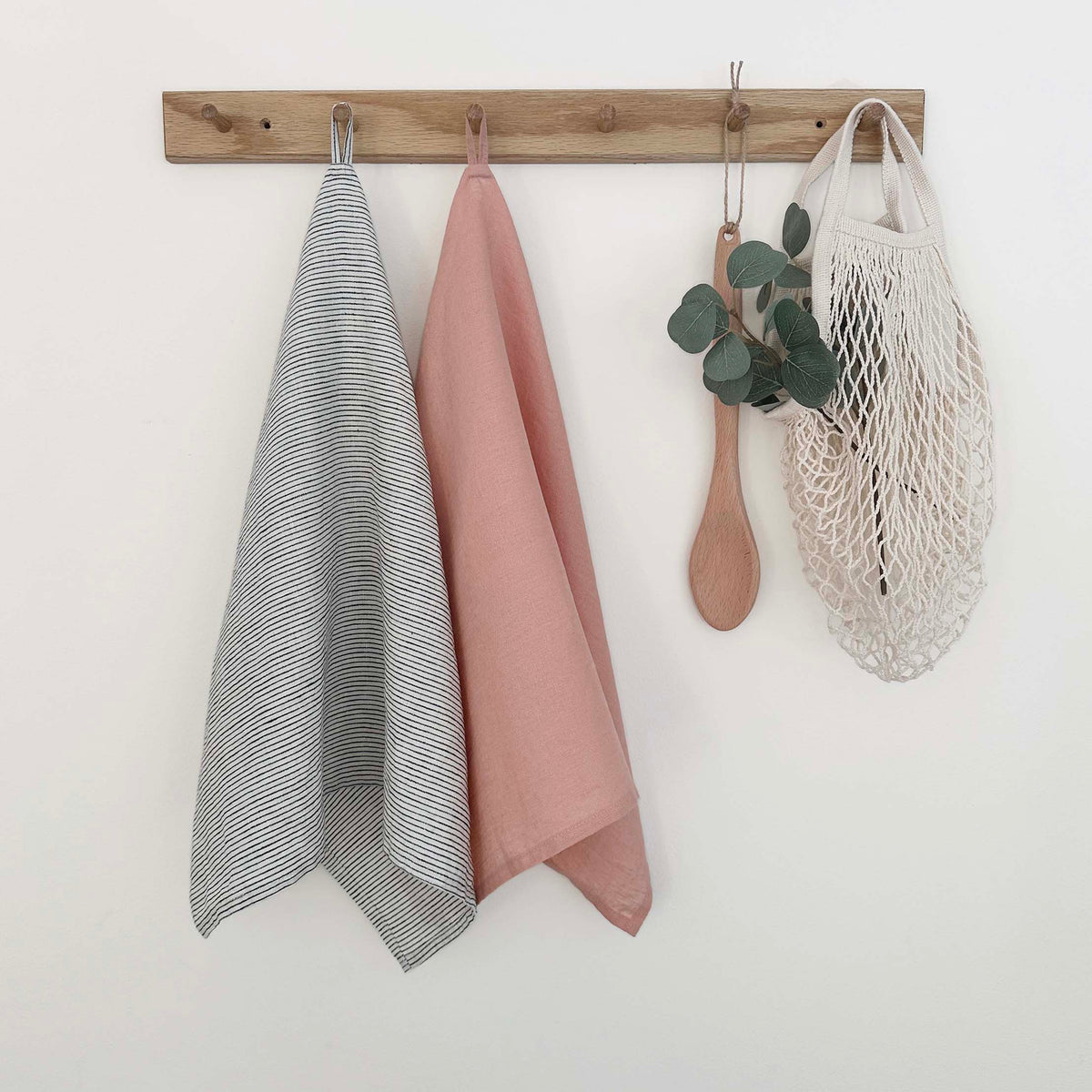 100% Linen Tea Towels OEKO-TEX® Certified - Check + Stripe