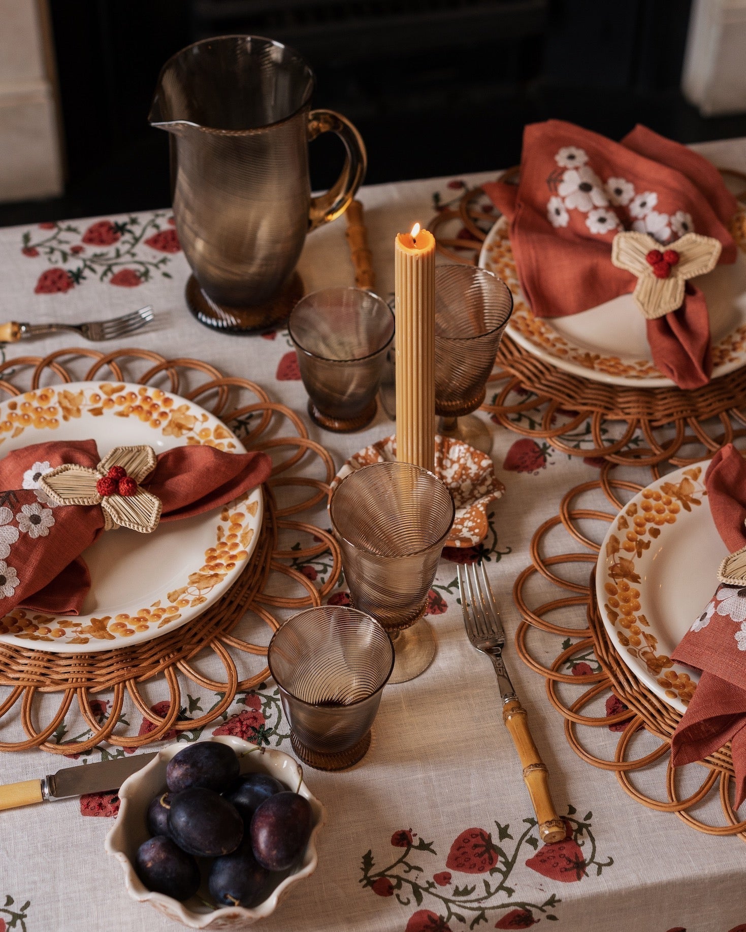 Christmas Holly Napkin Rings (set of 4)