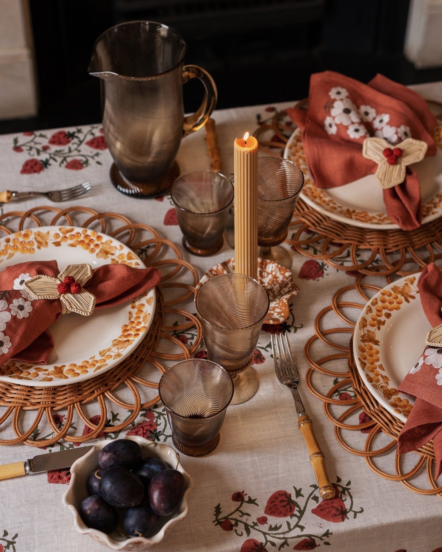 Christmas Holly Napkin Rings (set of 4)
