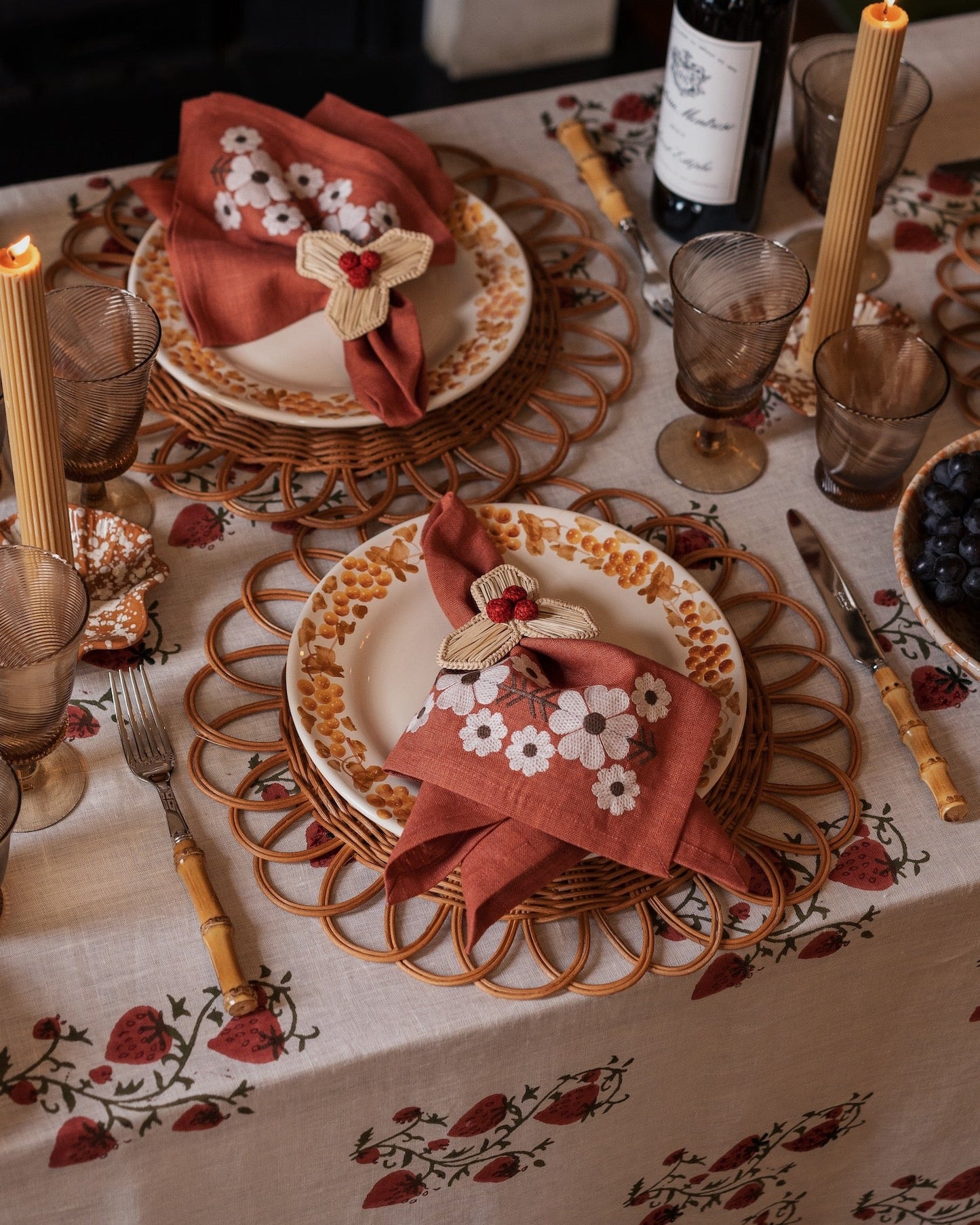 Christmas Holly Napkin Rings (set of 4)