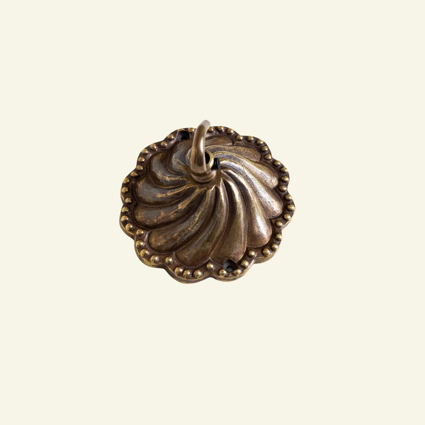 Shell Ceiling Rose, Aged Brass