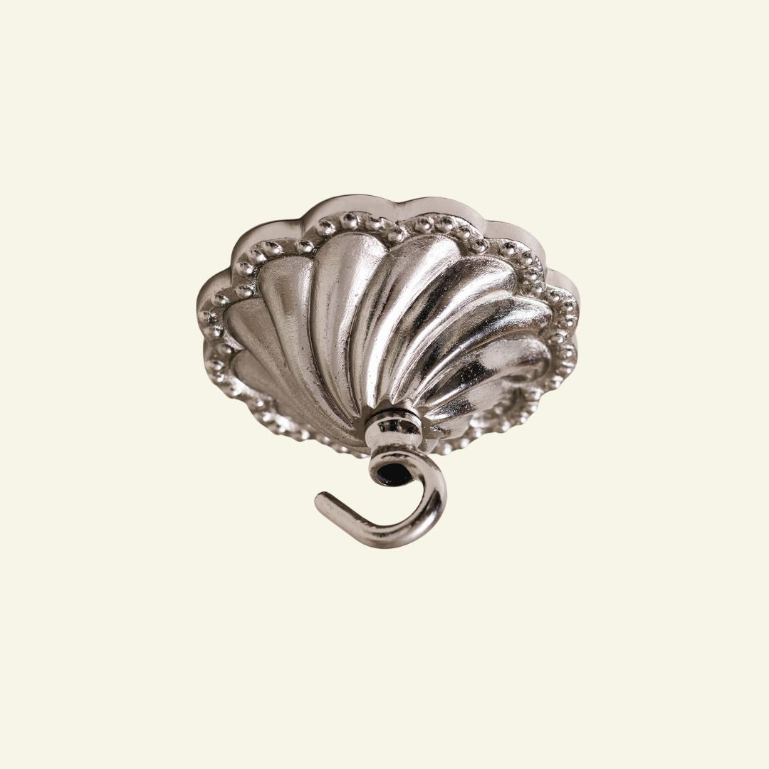 Shell Ceiling Rose, Polished Chrome