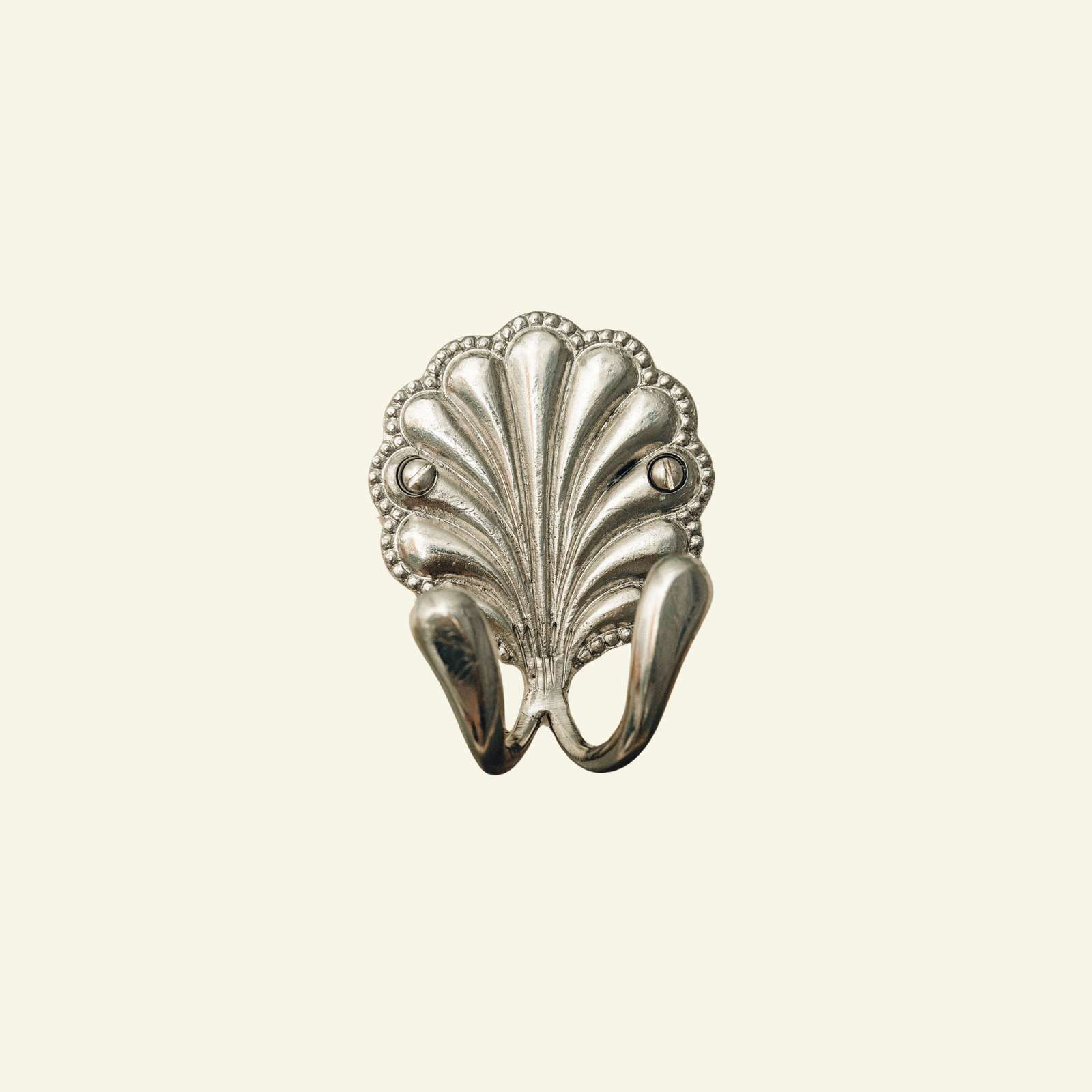 Shell Hook Double, Polished Chrome