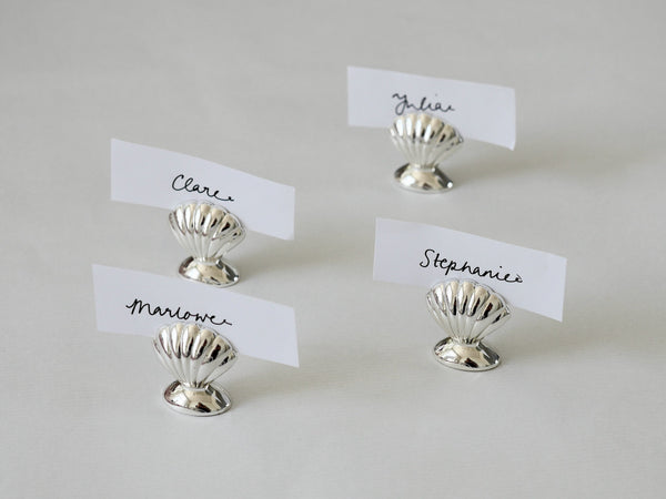 Shell Place Card Name Card Holder Set of Four